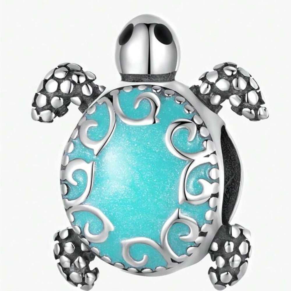 SALE NEW Turquoise Blue Turtle Charm